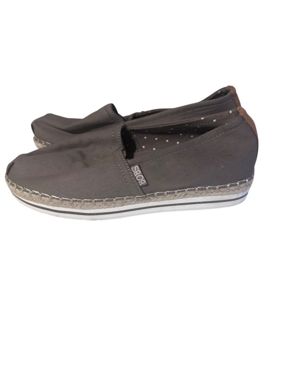 Bobs Taupe textile flats size 6.5